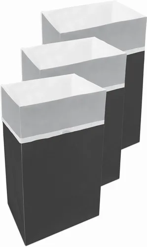Clean Cubes Botes de basura desechables emergentes de 30 galones (paquete de 3) con bolsas ajustadas – Contenedores plegables de basura y reciclaje