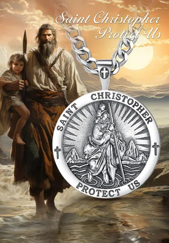 Miniatura 9 de CELESTIA Medallas de plata de ley 925 San MiguelSan CristóbalSan BenitoSan GabrielVirgen MaríaJesúsCaravacaMetatrónSello de los Siete Arcángeles