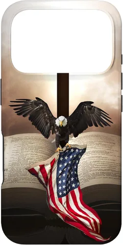 Miniatura 30 de Pretty Christian Cross Bible A Bald Eagle Grip American Flag Case for iPhone 17