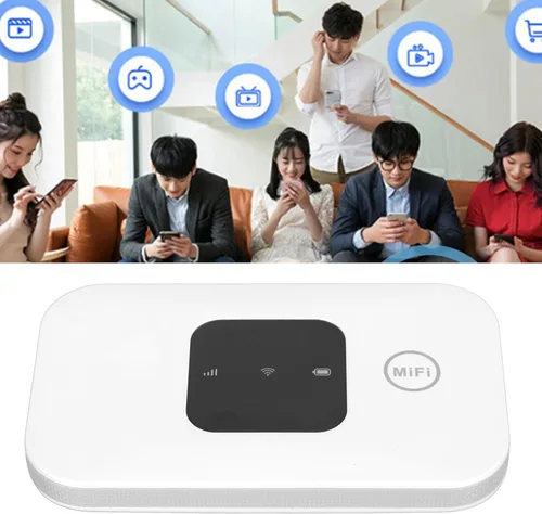Miniatura 5 de Hotspot móvil 4G LTE, enrutador portátil con ranura para tarjeta SIM, WiFi de bolsillo de alta velocidad para viajes de oficina de negocios, soporta