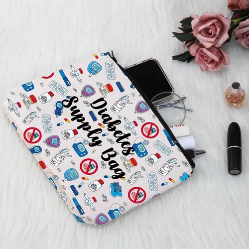 Miniatura 6 de G2TUP Kit de supervivencia para diabetes, bolsa de suministro para diabetes, bolsa de maquillaje, regalo para enfermedades crónicas, Suministro