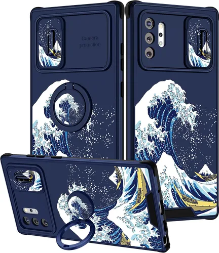 Miniatura 86 de Funda 2 en 1 para Samsung Galaxy Note 10 Plus con diseño de calavera para teléfono con diseño de esqueleto para yoga, fantasma, horror, con cubierta