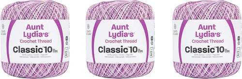Miniatura 13 de Aunt Lydia Classic Crochet - 3 unidades de 350y/1,049.9 ft - Natural