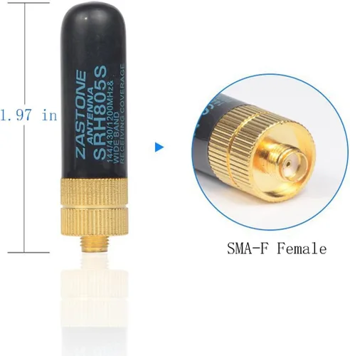 Miniatura 2 de SRH805S SMA-F - Antena de doble banda hembra, 2.0 in SRH805S Walkietalkie UV Dual Antena para GT-3 UV-5R BF-888s Radio