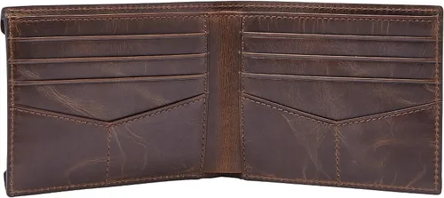 Miniatura 2 de Fossil Cartera de cuero plegable deslizante 2 en 1 con funda extraíble para tarjetas para hombres