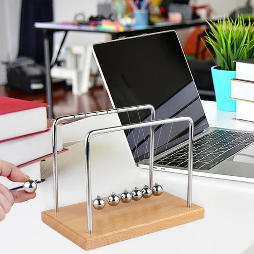 Miniatura 7 de Newton's Cradle - Bolas de equilibrio fascinantes para el hogar y la oficina, 7 cuentas