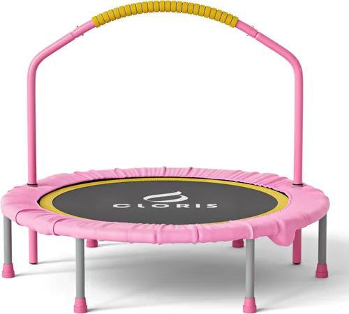 Miniatura 7 de CLORIS 38in/48in Folding Trampoline - Max Load 220lbs / 450lbs Trampoline Rebounder Trampoline with Adjustable Foam Handle, with safty Padded Cover