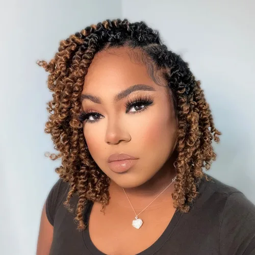 Miniatura 51 de TOYOTRESS Tiana Passion Twist Hair - Cabello Passion Twist de 16 pulgadas, trenzas pretrenzadas de ganchillo negro natural, extensiones de cabello 1b