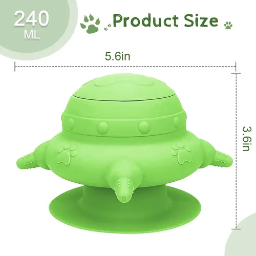Miniatura 6 de Comedero para cachorros para varios cachorros, 4 tetinas, alimentador de leche para cachorros, estación de lactancia de silicona para cachorros, 8.1