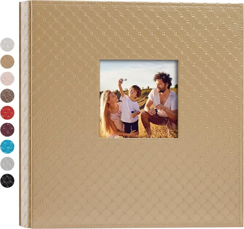 Miniatura 15 de Mublalbum Álbum de Fotos Pequeño 4x6 300 Fotos Cubierta de Cuero Libro de Fotos con Bolsillos Horizontales para Bebé Boda Aniversario y Familia Azul