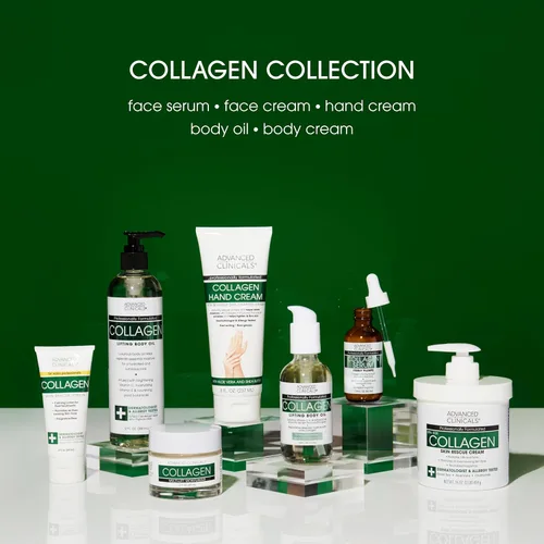 Miniatura 7 de Advanced Clinicals Crema hidratante de colágeno para manos y cuerpo para el cuidado de la piel para piel seca y agrietada. Loción calmante e Crema