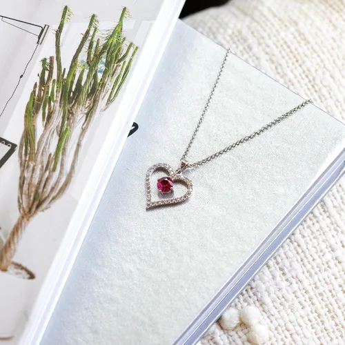 Miniatura 8 de Sash & Soph Collar de corazón infinito para mujer, collar de corazón de plata de ley 925 para novia, colgante de corazón de amor en cadena de 18
