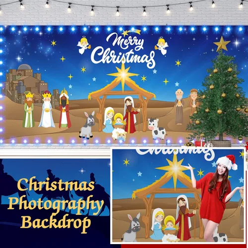 Miniatura 4 de Ganeen 6.4x16 pies de luz de cadena LED 2025 para puerta de garaje de Navidad, gran decoración rústica para puerta de garaje de Navidad, cubierta