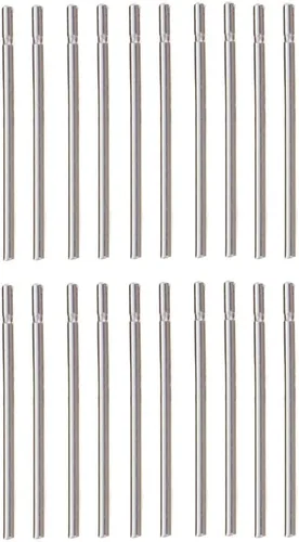 Miniatura 2 de 10 pares de aretes de plata de ley de 0.43 pulgadas de largo, aretes de aguja de plata para mujer, mini protector de oídos, antialérgicos, básicos