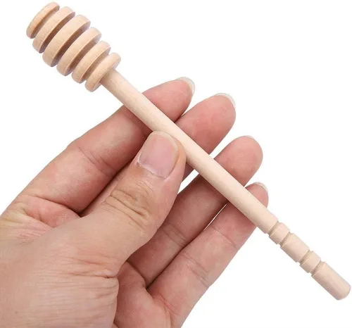 Miniatura 7 de TOPINCN 24 piezas de madera de mermelada de miel, jarabe, cuchara, rociador, servidor de mermelada de abeja, varilla de agitación, utensilios
