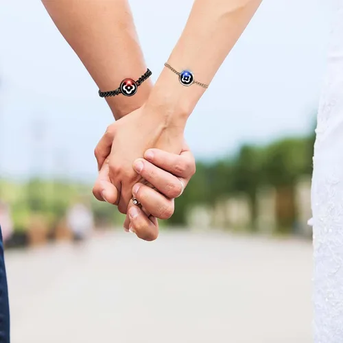 Miniatura 4 de EAOYAO Long Distance Touch Bracelets, Couples Bracelets, Remote Smart Matching Couples Bracelet for Couples Suitable for Long Distance Relationship