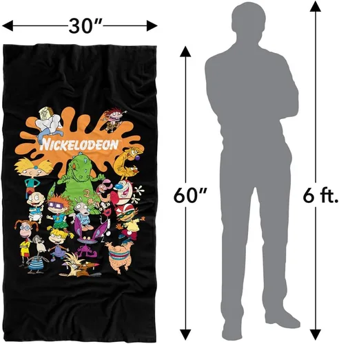 Miniatura 6 de LOGOVISION Nickelodeon - Toalla de playa, 30 x 60 pulgadas, Nick Splat Group toalla de playa