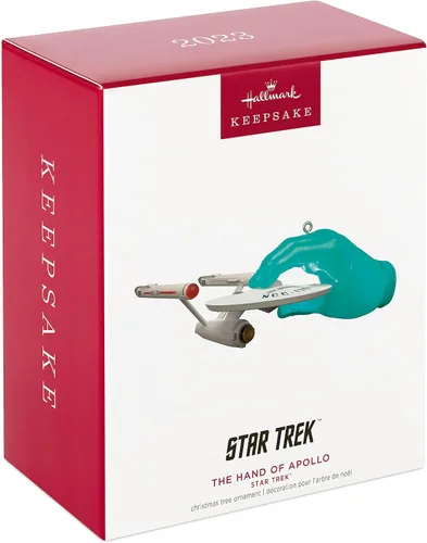Miniatura 3 de Hallmark Keepsake – Adorno navideño de recuerdo 2023, Star Trek La Mano de Apolo, Regalos para Trekkies