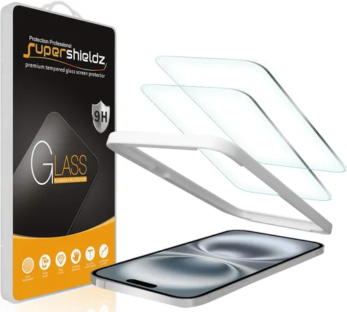 Miniatura 7 de Supershieldz (2 Pack) Diseñado para iPhone 14 Pro Max (6.7 pulgadas) Protector de pantalla de vidrio templado con (Bandeja de fácil instalación)