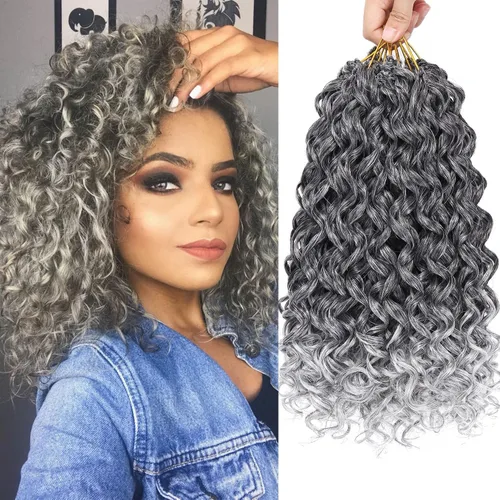 Miniatura 21 de 7 paquetes de cabello rizado de ganchillo GoGo de 6 pulgadas, pelo corto, para mujeres, rizos de playa, trenzas de ganchillo de torsión profunda