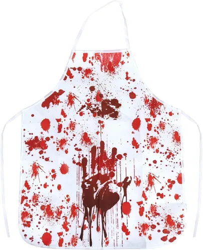 Miniatura 6 de Delantal de terror de Halloween para disfraz de carnicero con huella de mano aterradora para adultos, mujeres, hombres, cosplay, fiesta, cocina