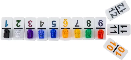 Miniatura 7 de Homwom - Juego de Mexican Train Dominó, carretas hasta el número 12 con caja de aluminio
