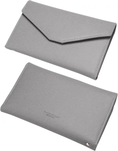 Miniatura 140 de Zoppen - Billetera de viaje con bloqueo RFID multiusos (Ver.4) Portatarjetas de pasaporte y vacunas, organizador de documentos de tres pliegues