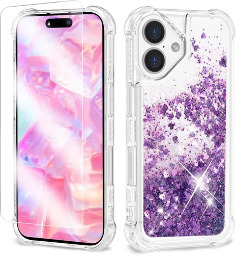 Miniatura 36 de Funda con purpurina para Samsung Z Flip 3, a prueba de golpes, funda de TPU transparente con purpurina líquida para Samsung Z Flip 3 para mujer