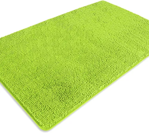 Miniatura 264 de Alfombra de baño pequeña de 12 x 18 pulgadas, lavable y absorbente, antideslizante, alfombra de baño de felpilla gruesa y suave para baño, ducha