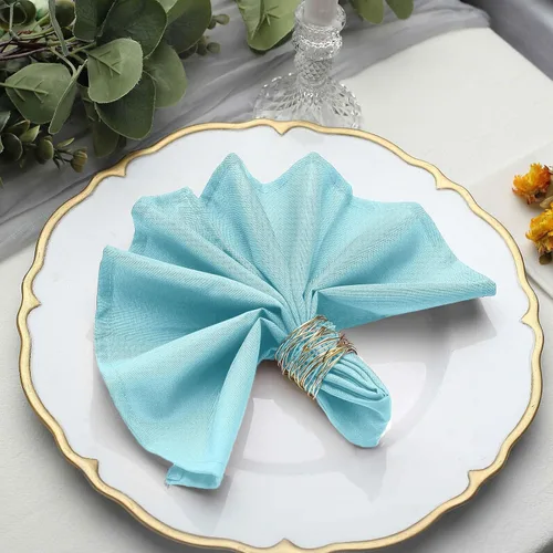 Miniatura 28 de 60 servilletas de poliéster azul marino de 17 pulgadas para boda, fiesta, recepción, catering, eventos, restaurante, cocina, hogar