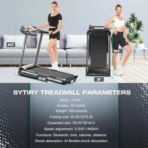 Miniatura 7 de Cintas de correr para el hogar con pantalla de TV y WiFi, máquina plegable inteligente, escena de deportes virtual 3D, altavoces HiFi, aplicación