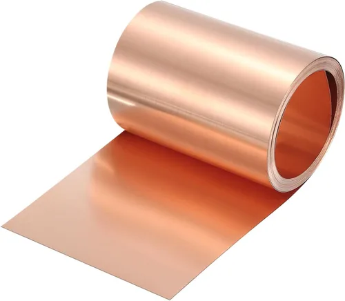 Miniatura 39 de uxcell Rollo de chapa de cobre para tapajuntas 3500 mm x 100 mm x 0,02 mm, tira de cobre puro al 99,9% de 101,6 mm x 3,5 m, placa de hoja de metal