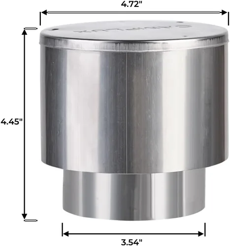 Miniatura 4 de CAMPLUX - Tapa de lluvia de 3.54 pulgadas para calentador de agua sin tanque BD158 BW158, tapa de acero inoxidable a prueba de lluvia y viento