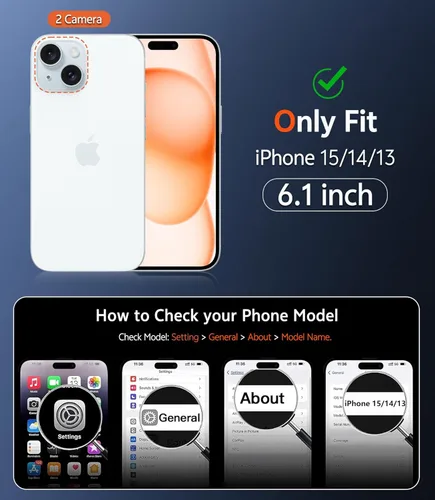 Miniatura 675 de FNTCASE Funda para iPhone 13 Pro-Max: Fundas magnéticas transparentes compatibles con Magsafe Slim anti amarillamiento protección contra caídas