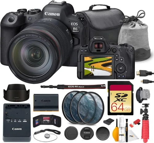Canon Cámara sin espejo EOS R6 Mark II con 0.945-4.134 in f/4L es un paquete de lentes USM | Sensor de fotograma completo de 24.2 MP, AF II de doble