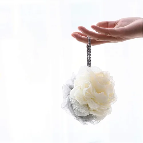 Miniatura 5 de TCOTBE Paquete de 4 esponjas de malla de encaje de esponja de baño, esponja, surtido multicolor para piel sedosa, espuma de limpieza completa