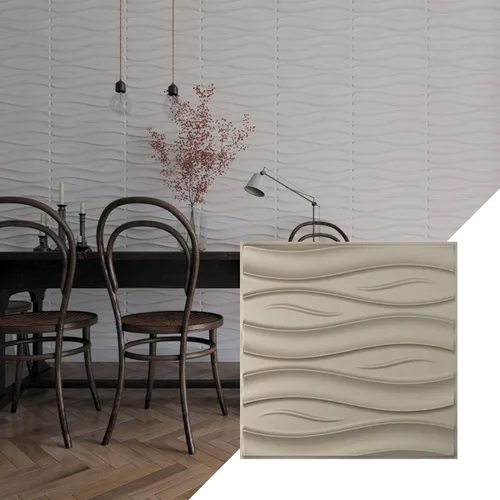 Miniatura 20 de Ekena Millwork WP20X20SSWH 19 5/8 pulgadas de ancho x 19 5/8 pulgadas de alto Swell EnduraWall Decorativo 3D Panel de Pared Cubre 2.67 pies cuadrados