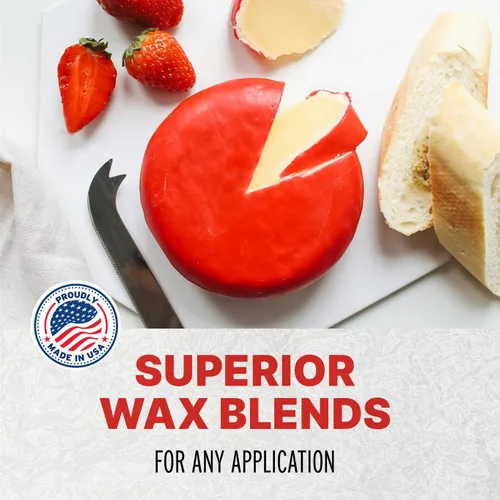 Miniatura 6 de Blended Waxes Inc. - Bloque de cera para hacer queso, cera de grado alimenticio premium, se puede utilizar para una variedad de tipos de queso, Rojo