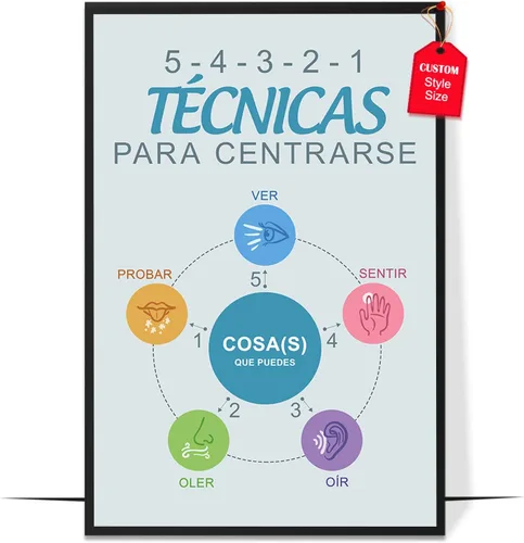 Miniatura 35 de LOLUIS Póster de salud mental, arte de terapia SEL, suministros educativos en español, decoración para escuela, aula y oficina