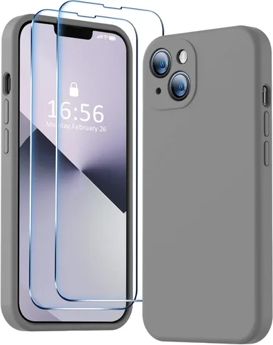 Miniatura 40 de BossKiss Funda compatible con iPhone 13 Pro, silicona de alta calidad mejorada [protección de cámara] [2 protectores de pantalla]