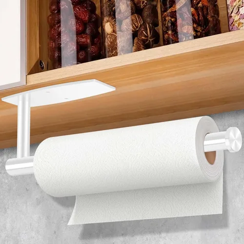Miniatura 11 de Portarrollos de Papel para Cocina, Toallas de Papel a Granel - Autoadhesivos para Debajo del Gabinete, Ambos Disponibles en Adhesivo y Tornillos
