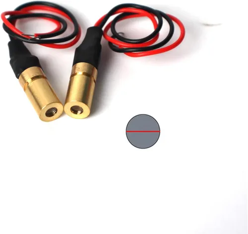 Miniatura 8 de módulo láser de luz roja 650nm módulo láser industrial longitud focal ajustable 0.244 in (punto-2packs)
