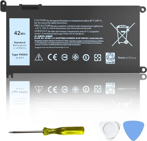 Batería YRDD6 de 42 Wh para Dell Inspiron 5480 5482 5485 5491 5593 5493 5584 5585 5591 5594 3593 3493 3584 3501 3583 3583 3 582 3 Batería 310 7586,