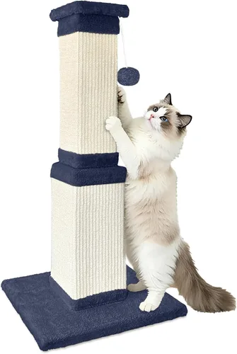 Miniatura 17 de Poste rascador para gatos grandes, rascador de gatos para gatos de interior y adultos, poste rascador de sisal resistente para proteger muebles, 32