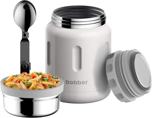 Miniatura 10 de BOBBER Tarro de alimentos aislado de acero inoxidable de 16 oz con boca extra ancha, cuchara y tazón integrados, mantiene el calor durante 10 horas