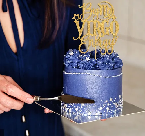 Miniatura 3 de Big Virgo Energy Cake Topper, feliz cumpleaños Virgo en agosto/septiembre, temporada de Virgo, 12 artículos de decoración de fiesta de cumpleaños