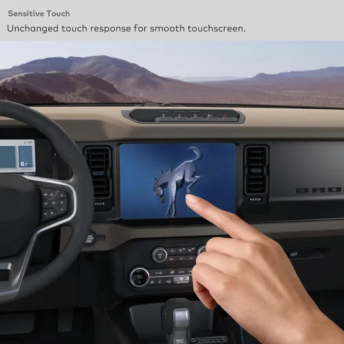 Miniatura 5 de Protector de pantalla de vidrio templado prémium para Ford Bronco 2021 2022 2023 2024 2025 Accesorios de infoentretenimiento para pantalla táctil