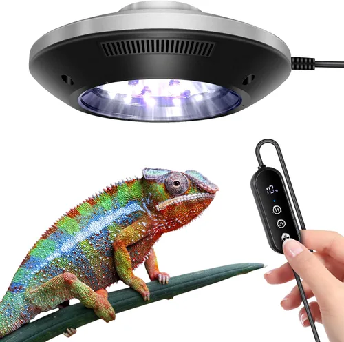 Miniatura 9 de Luz LED UVB para reptiles, lámpara UVA UVB de 8 W - Interruptor temporizador, brillo ajustable, zonas Ferguson 1-4, lámpara UVI de bajo consumo