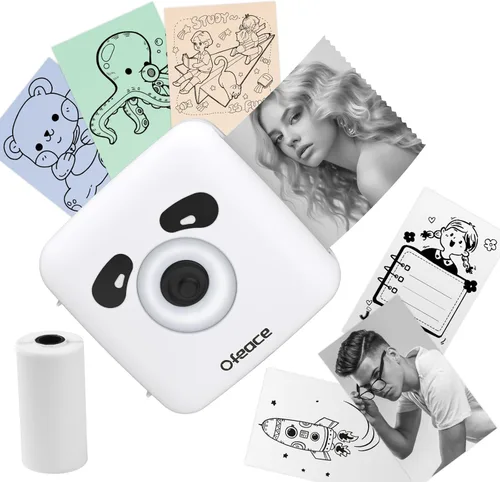 Impresora térmica portátil TP6S para iPhone y teléfono Android, 300 DPI inalámbrica Bluetooth pequeña impresora térmica sin tinta para fotos,