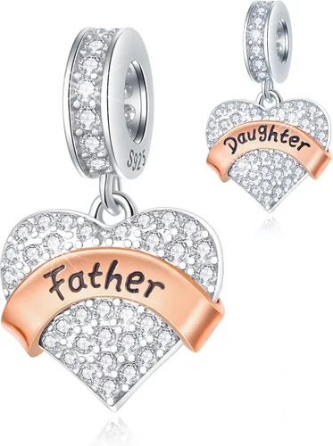 Dije de corazón pavé con tema familiar, plata de ley 925 para madrepadre, hija, hijo, hermana, nana, esposa, marido, abuela, amiga, madrina,